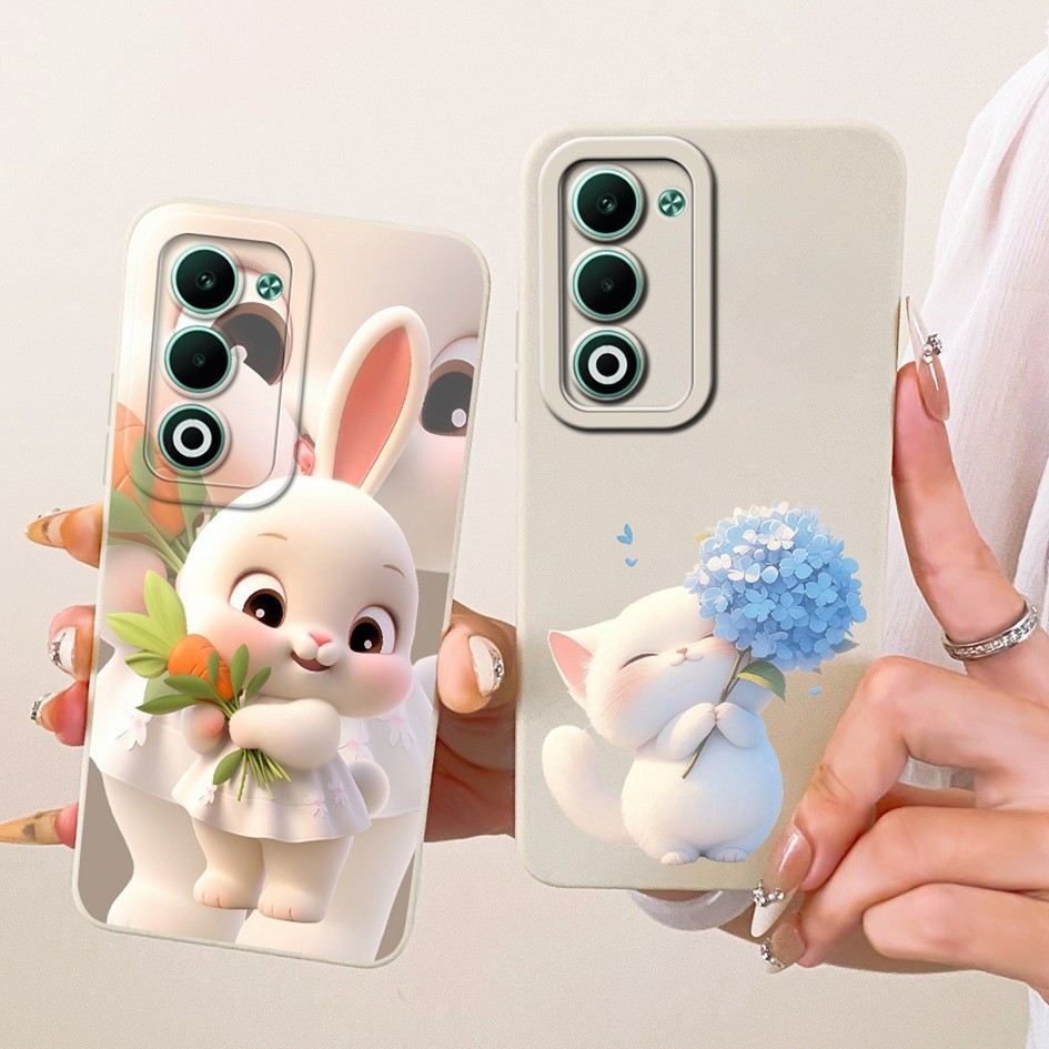 Dành Cho OPPO A5 5G 2025 Ốp Lưng CPH2735 Sáng Tạo Thỏ Mèo Vịt Hoạt Hình Silicon Mềm Cho OPPO A5M A5 