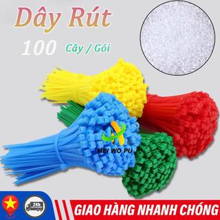 Dây Rut Nylon Nhieu Mau Rong 4mm Dai 150mm Chong Gay Chiu Uon Deo Dai Ben Bi Chat Luong Cao Cho Buoc Co Dinh