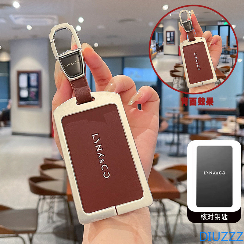 Dành Cho LYNK CO Lynk & Co 01 05 Hợp Kim Kẽm Da Xe Ô Tô Thẻ NFC Từ Xa Chìa Khóa Vỏ Bảo Vệ Cho LYNK &
