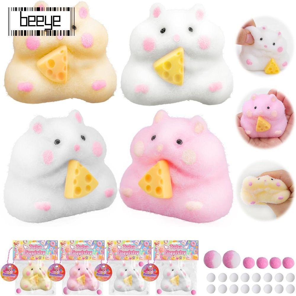 BEEYE Hamster Squishy Toy, Đồ chơi Hamster Squishy họa tiết Mochi tăng chậm, Đồ chơi Squishy Taba dễ