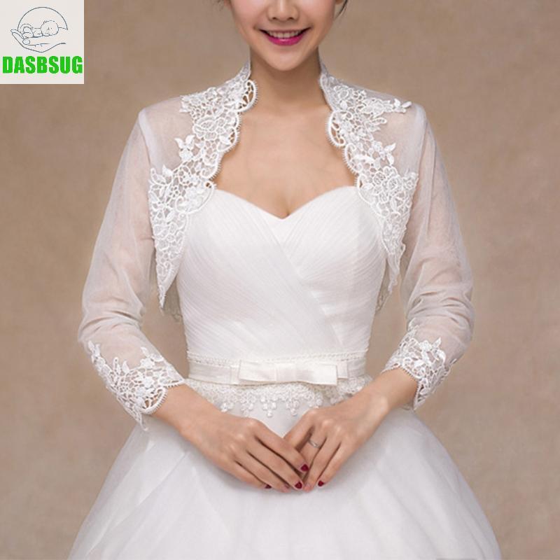 DASBSUG Shrugs Bolero Cưới Cho Phái Nữ với Ren Mũi Hoa và Viền Quấn