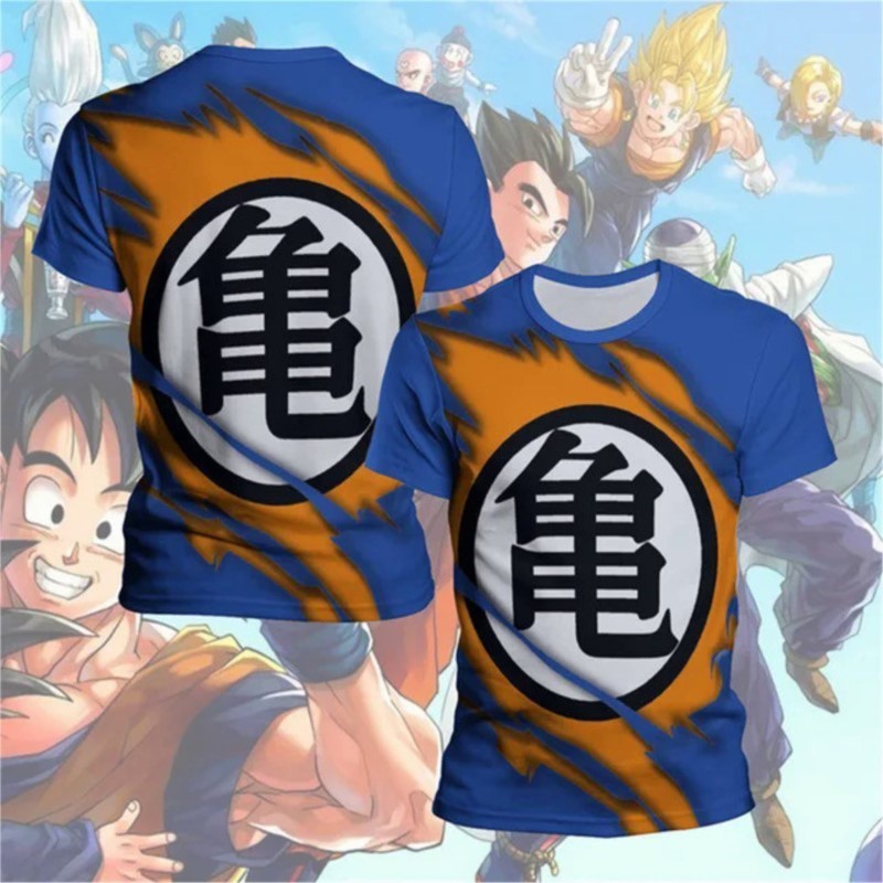 Dragon Ball Goku Cosplay Áo thun Super Saiyan Boy Quần áo trẻ em Áo thun ngắn tay trắng Đen Cam Áo n