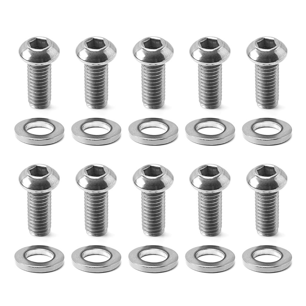 10 Chiếc Hợp Kim Titan Derby Bao Vít Nút Đầu Vít Bu Lông Bộ Tương Thích Với Harley Road Glide / Road