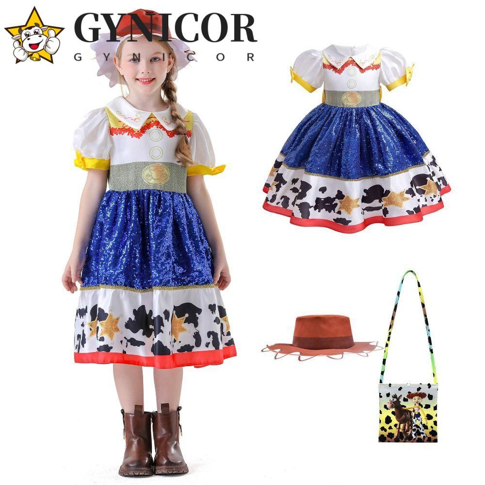 GYNICOR Jessie Cosplay Outfit - Sequin A-Line Dress, Perfect for Halloween Princess Costume