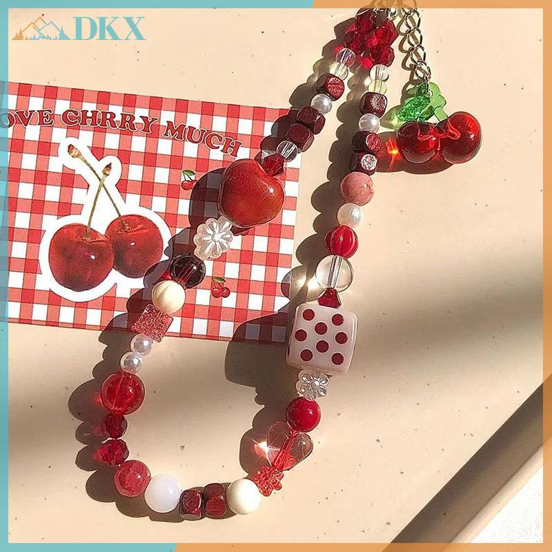 DKX Cherry Mặt dây chuyền Vỏ điện thoại di động Dây đeo máy ảnh CCD Dây đeo cổ Mặt dây chuyền Alcove
