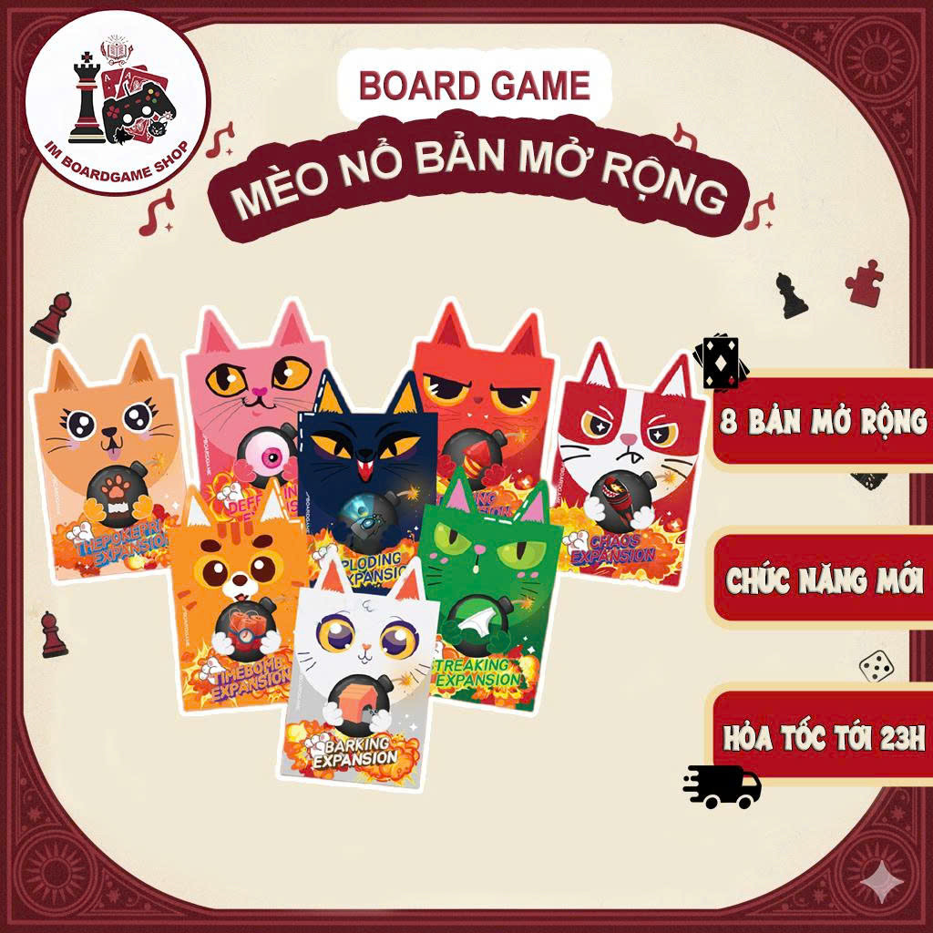 [SIÊU SALE 15.1] Mèo Nổ 8 Bản Mở Rộng Thú Vị Có Luật Chơi Dễ Tiếp Cận Plot Twist Cho Nhóm Bạn