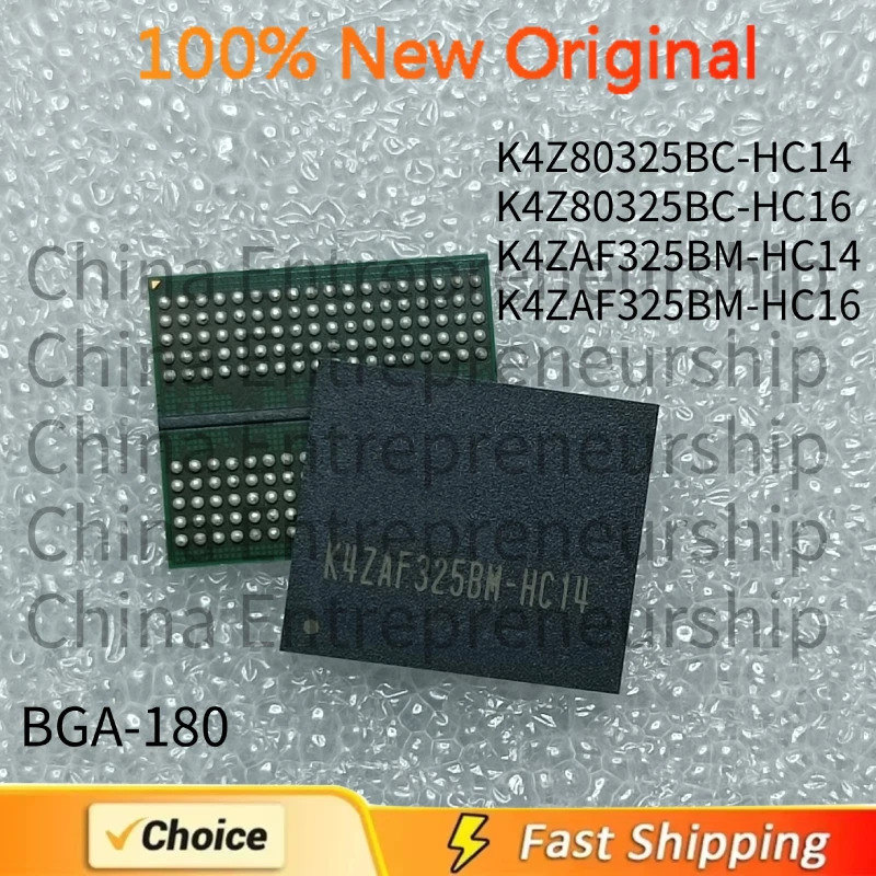 1 CÁI BGA BGA-180 K4Z80325BC-HC14 K4Z80325BC-HC16 K4ZAF325BM-HC14 K4ZAF325BM-HC16 Chất Lượng 100% Ng