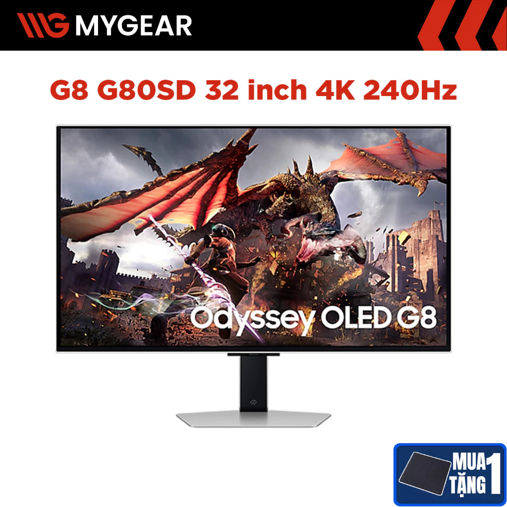 Màn hình Gaming Samsung Odyssey OLED G8 G80SD LS32DG802SEXXV 32 inch 4K 240Hz 0.03ms OLED