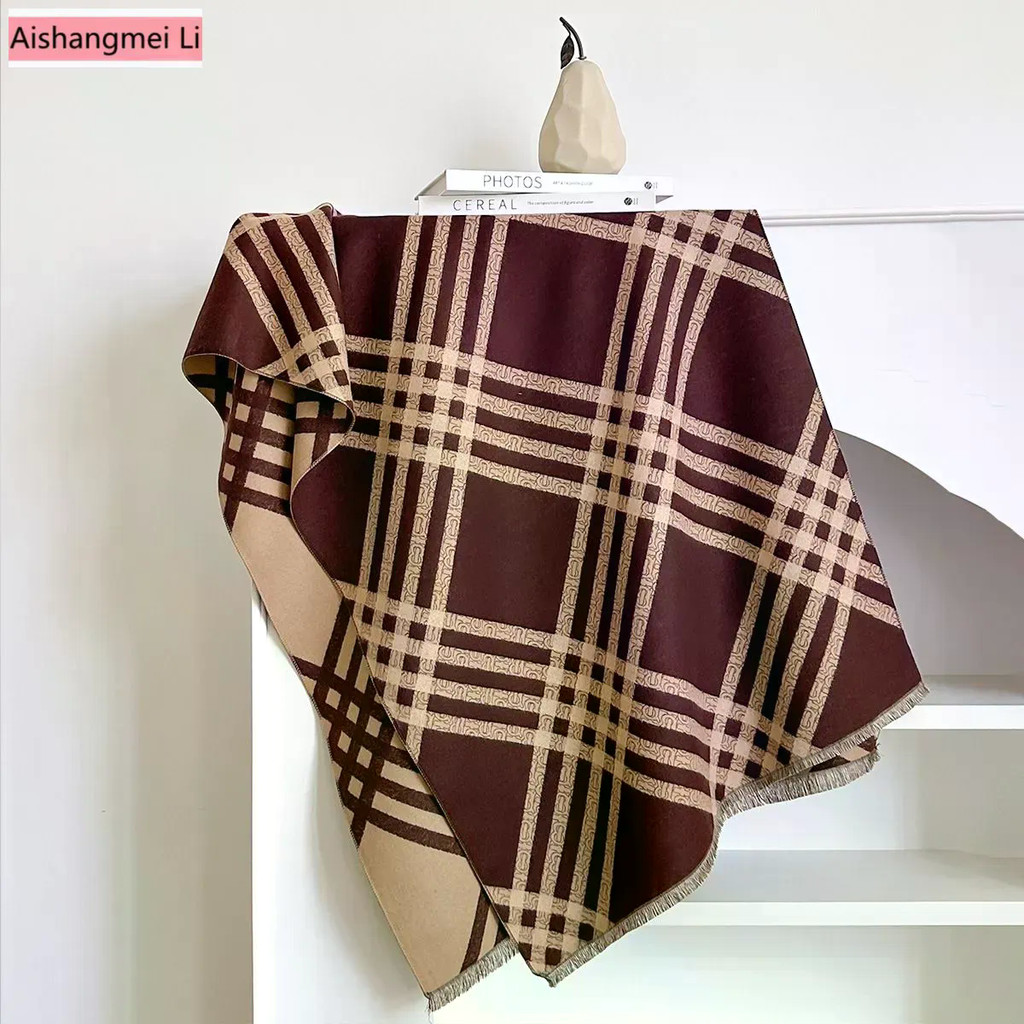 [Aishang Phụ Kiện Đẹp] Khăn Choàng Phong Cách Jun Ji Hyun, Hai Mặt, Kích Thước Lớn, Ấm Áp