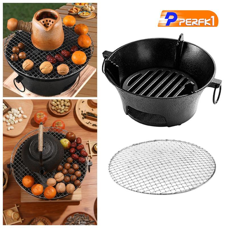Than Hibachi Grill Mini BBQ Than Nướng Gỗ Đốt Bếp Cắm Trại