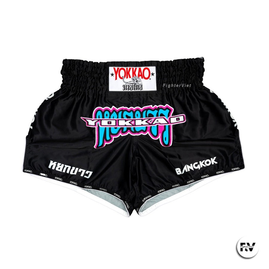 2025 Quần Muay Thái Mới YOKKAO TYBS-153 East Club Fight – Đen