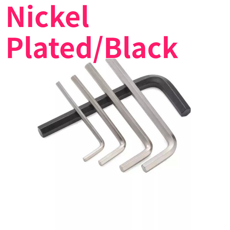 Đầu phẳng mạ niken / Đen lục giác dài M0.7-M17 【 999-MB 】