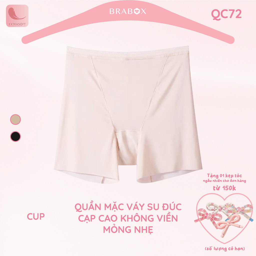 Quần mặc váy su đúc cạp cao không viền mỏng nhẹ CÓ BIGSIZE BRABOX QC72