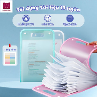  Túi đựng giấy kiểm tra khổ A4 dạng đứng di động nhiều lớp dung tích lớn dùng cho học sinh 