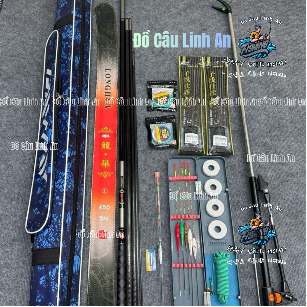 ĐỦ BỘ ĐI CÂU CẦN GW LONG HUA CÂU CẢM GIÁC CÂU TỰ NHIÊN 5h 2025 5h CHO ANH EM CÂU CÁ ĐỒ CÂU LINH AN