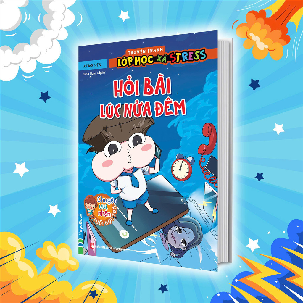 Sách - Truyện tranh lớp học xả stress - Hỏi Bài Lúc Nửa Đêm [Trao tri thức, Gặt niềm tin-210]