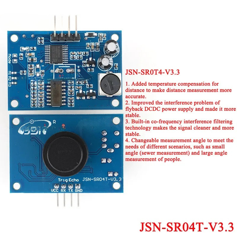 Mô-đun đo khoảng cách siêu âm chống nước JSN-SR04T JSN-SR04T-V3.3 Cảm biến đầu dò đo khoảng cách JSN