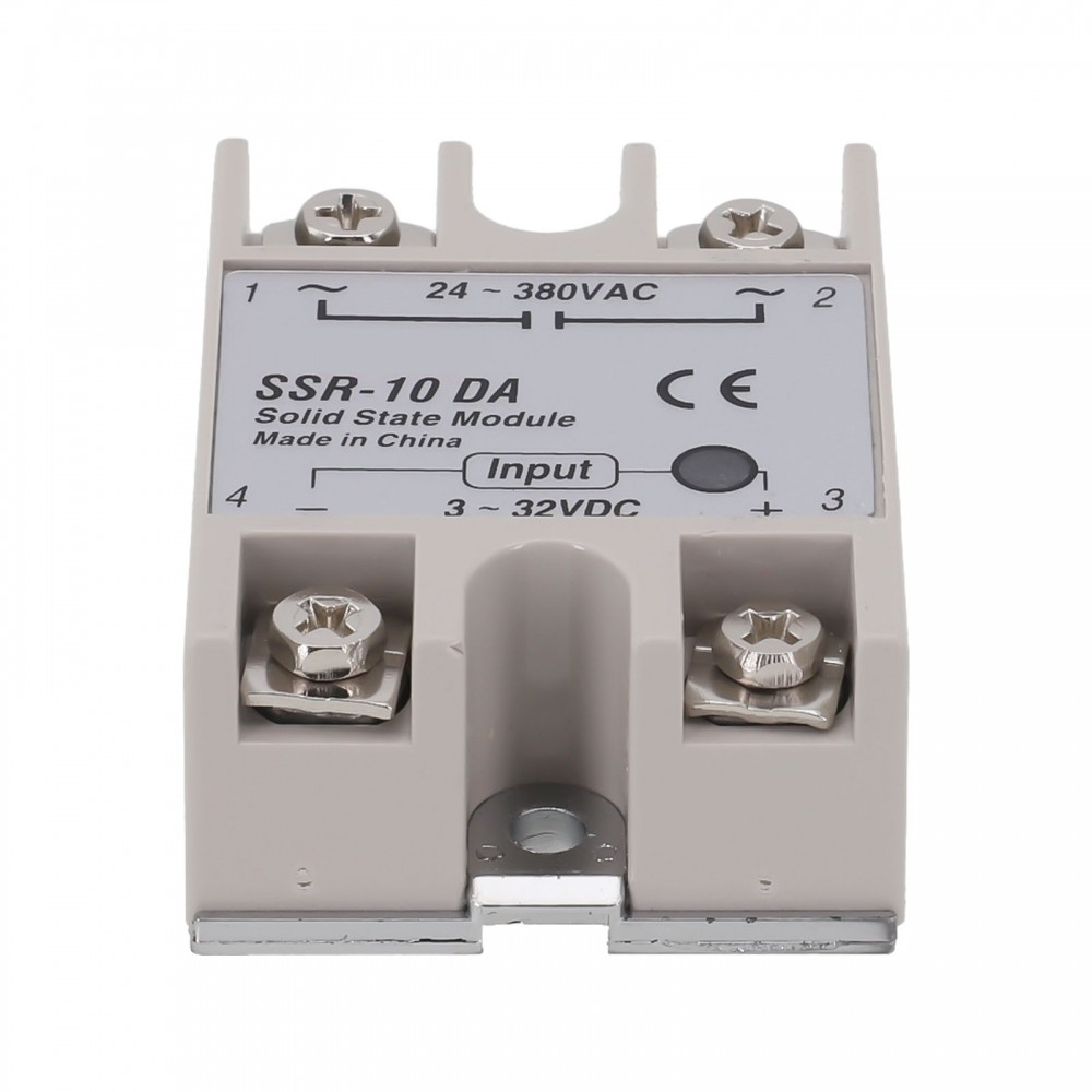 【HOT】Rơle trạng thái rắn một pha SSR-10DA Rơle 10A DC-AC 3-32V DC sang 24-380V AC