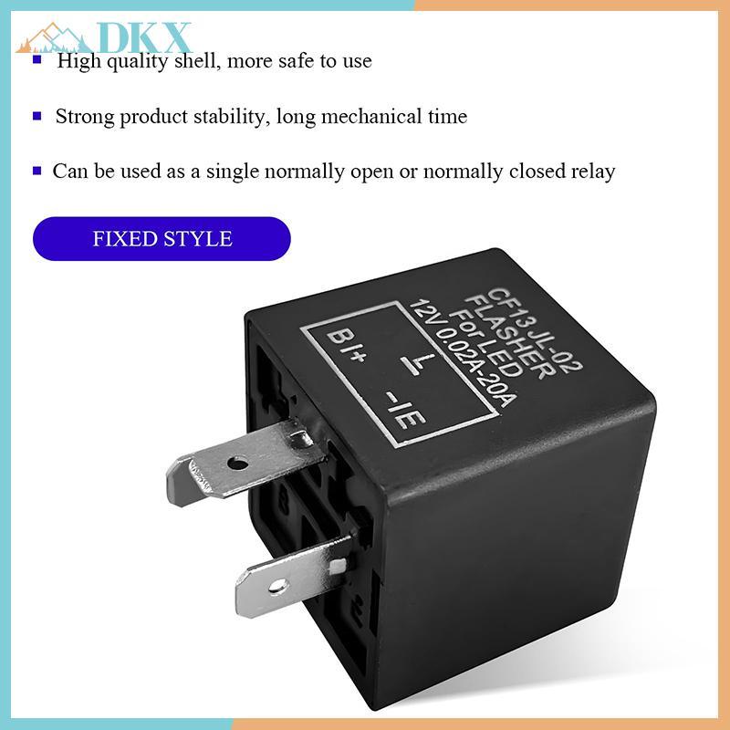 Rơle nhấp nháy điện tử LED DKX CF13 CF13 JL-02 EP34 3-Pin 12V 0,02A-20A Rơle cố định cho phụ kiện ô 