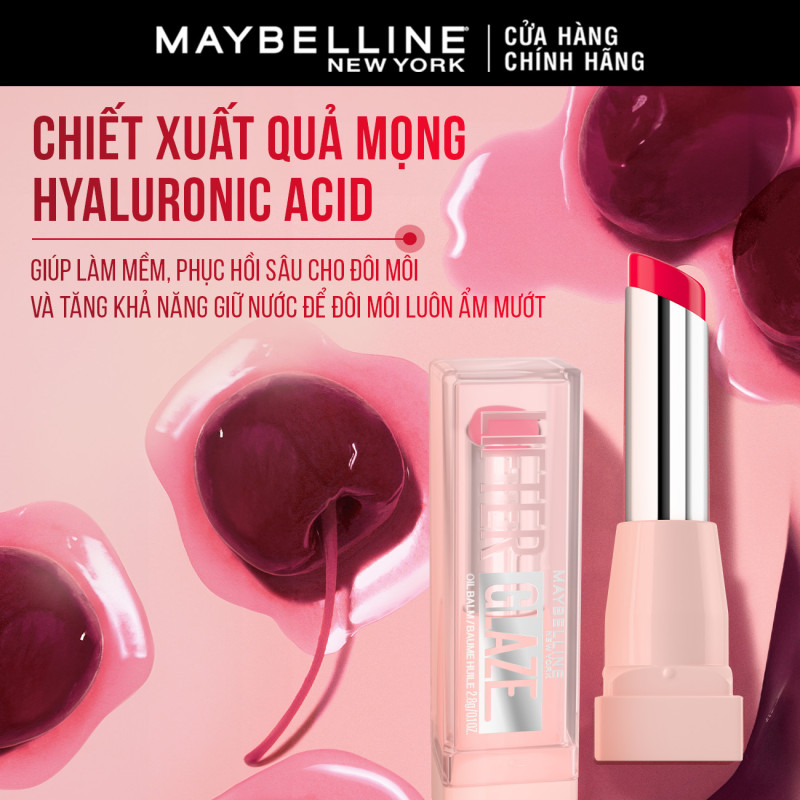 Son bóng dưỡng Maybelline New York Lifter Glaze cho môi mềm ẩm mướt, mọng thạch Cherry 2.8g | BigBuy360 - bigbuy360.vn