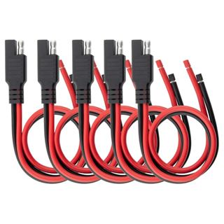 Oyviny 5 CÁI Đầu nối SAE 12AWG 1 Feet Cáp nối dài SAE cho bảng điều khiển năng lượng mặt trời Xe máy Bộ sạc xe hơi Trolling Motor 2 Pin Đầu nối nhanh Đầu nối ngắt kết nối