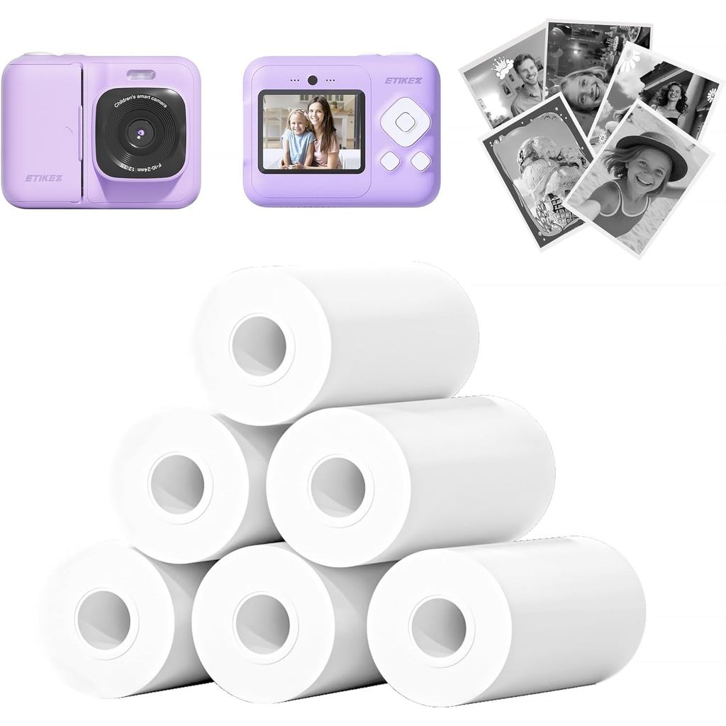 Giấy máy ảnh in tức thì cho trẻ em, Bộ nạp nhiệt cho máy ảnh trẻ mới biết đi, Tương thích với ETIKEZ