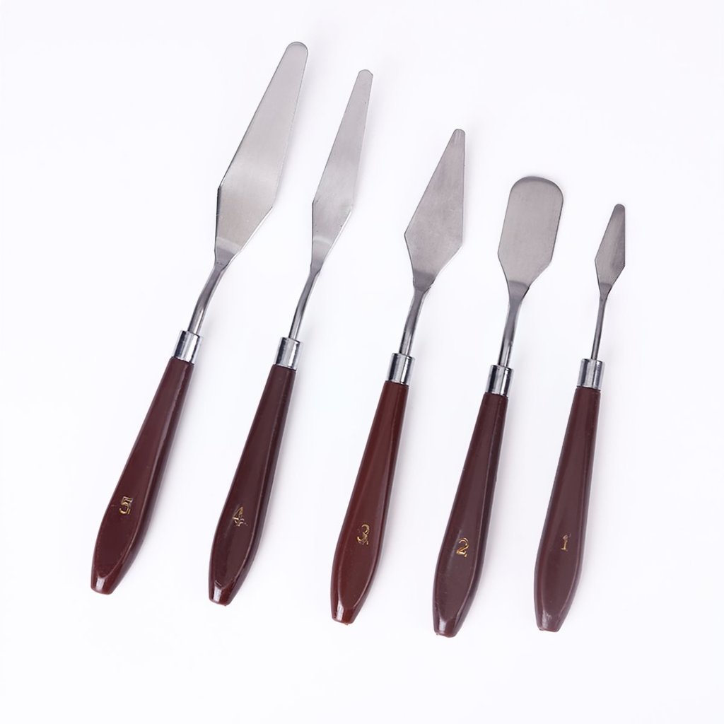 Bay Pha Màu Lưỡi Dày, Bản To Set 5 Pha Màu Acrylic , Màu Nước Cao Cấp LAELI