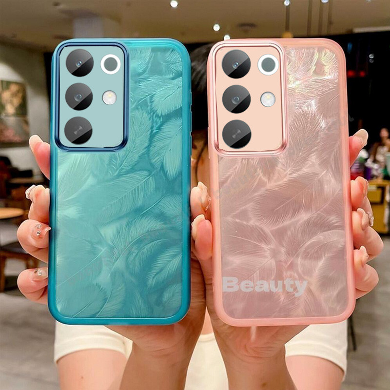 Ốp điện thoại họa tiết lông vũ thời trang sang trọng mới cho Realme C85Pro C85 Pro C 85Pro RealmeC85