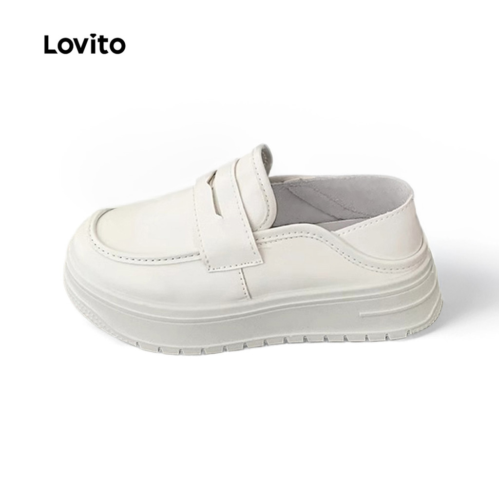 Giày y tá Lovito màu trơn cổ điển không gây mỏi chân chống trượt thoáng khí cho nữ LFA76321