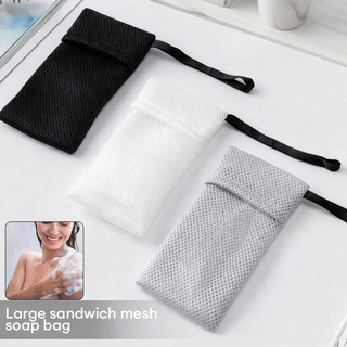 Túi đựng xà phòng lưới Sandwich Lưới tạo bọt nylon dày lớn hai lớp