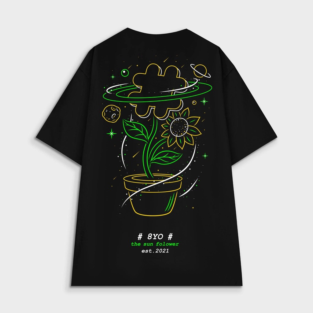 Áo thun 8YO Hoa Hướng Dương Tee - Đen