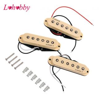 Lohobby Đàn Guitar Điện Đơn Cuộn Dây Pickup Bộ Giữa / Cổ / Cầu Alnico V Pickup