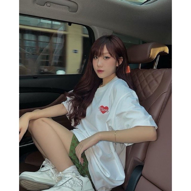 Áo thun trái tim basic MIXER ""Mini Heart Tee"" nam nữ Unisex dáng rộng vải Cotton 2 chiều cao cấp