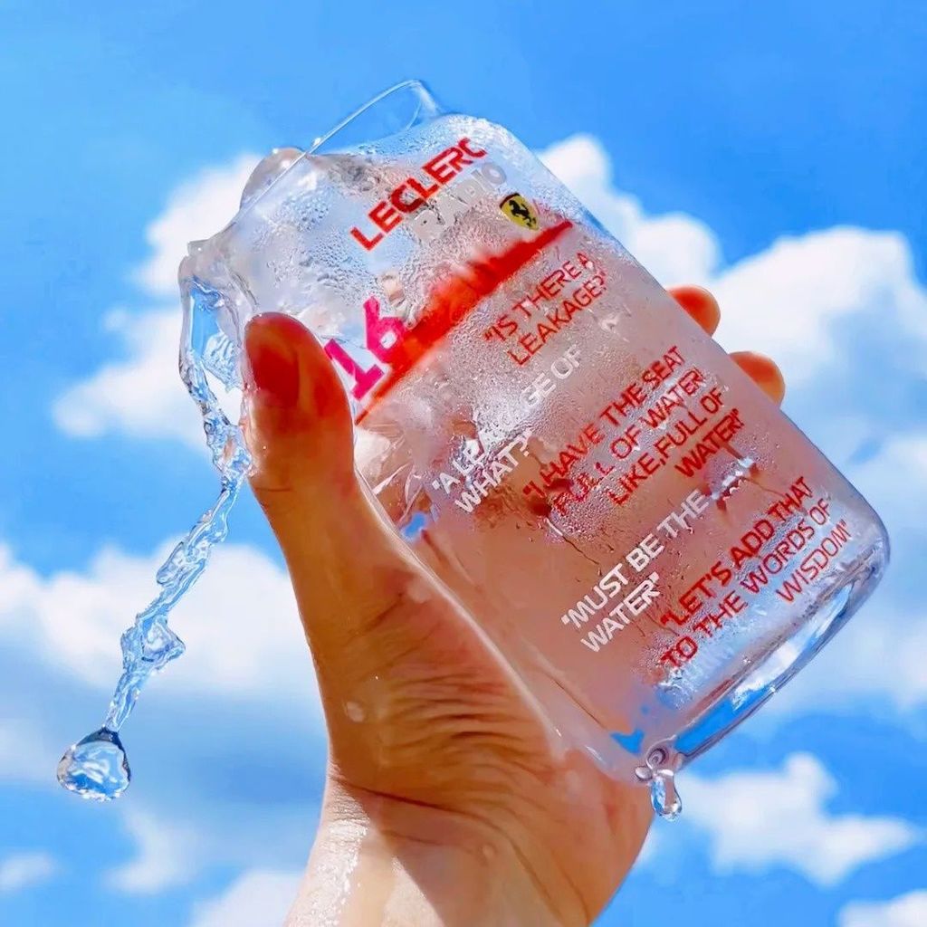 F1 Racer Leclair Cola Cup LEC Hàng Hóa Cốc Thủy Tinh Gửi Bạn Bè Người Hâm Mộ Hỗ Trợ Tam Giác Influen