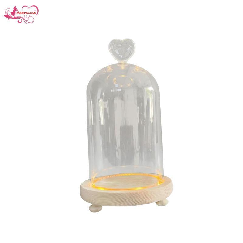 Abbraccia Glass Cloche Dome Trong suốt Dome Cloche Container Centerpieces Bell Jar