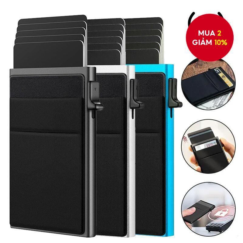 Ví Đựng Thẻ Tín Dụng Rfid Mỏng, Nhỏ Gọn, Tối Giản, Sang Trọng Bằng Kim Loại, Đựng Thẻ Ngân Hàng Và Thẻ Id Cho Nam giới
