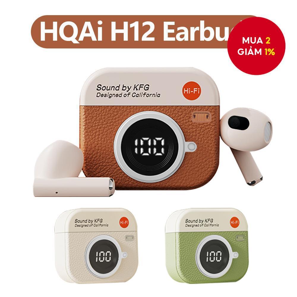 Tai nghe H12 HQAi tích hợp MIC, chống nước, cho iPhone và các thiết bị di động, cảm ứng, chống ồn, â
