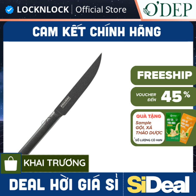 Dao thái chống dính LocknLock Santoku, Chef, Paring, Bread Knife đúc nguyên khối CKK311 CKK312 CKK31