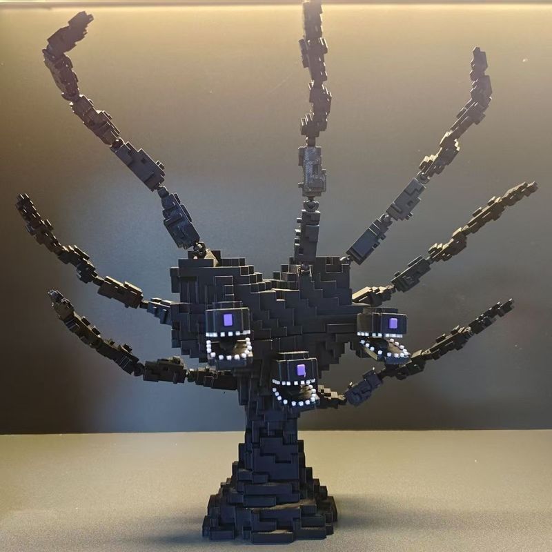 Bộ dụng cụ mô hình Minecraft Wither Storm, tượng nhỏ, trò chơi ngoại vi, đồ chơi in 3D có thể tùy ch