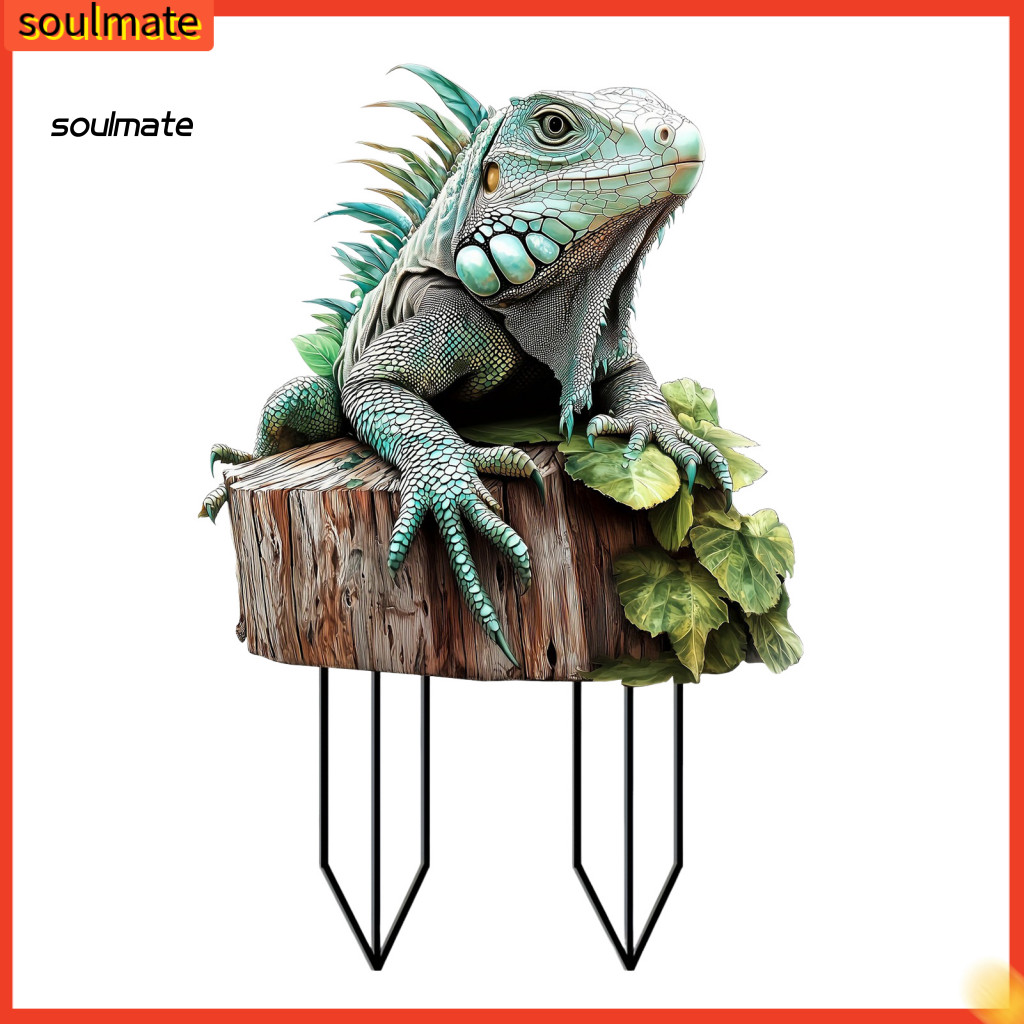 Linh hồn| Cọc Sân Vườn Iguana Trang Trí Sân Vườn Ngoài Trời Iguana Nhiều Màu Sắc Iguana Vườn Cổ Phần