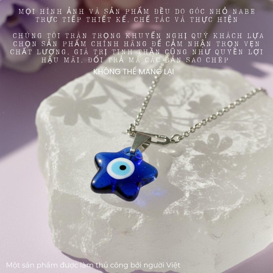 [ KHÔNG ĐEN GHỈ ] Vòng cổ Evil eye thủy tinh 2.5cm - Dây chuyền evil eye handmade ĐỦ BỘ 10 MÀU