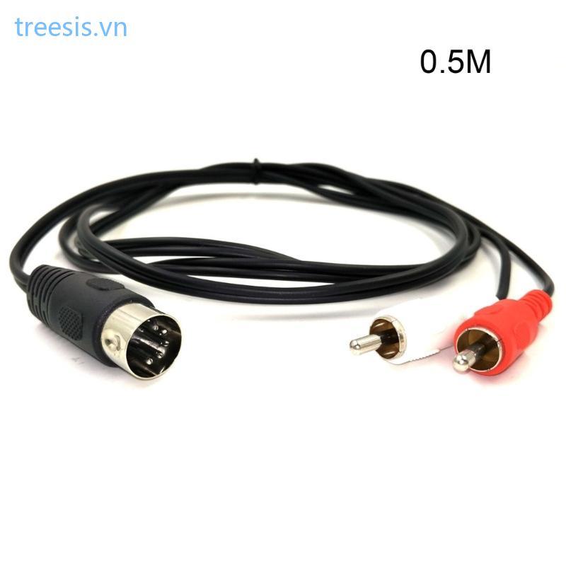 Extension Cable 5 Pin DIN Male to 2RCA Male Video TV Lead Converter Cable