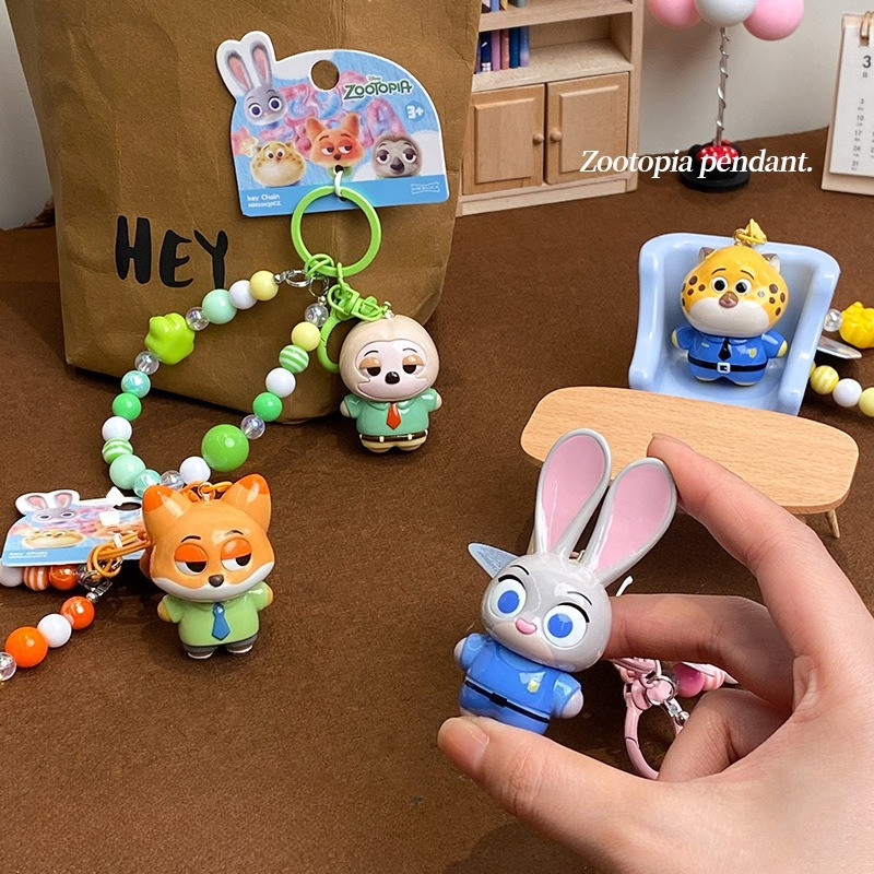 Zootopia Xe Móc Khóa Schoolbag Decorat Fox Judy Hopps Thỏ Nick Wilde Fox Sloth Benjamin Pvc Búp Bê C