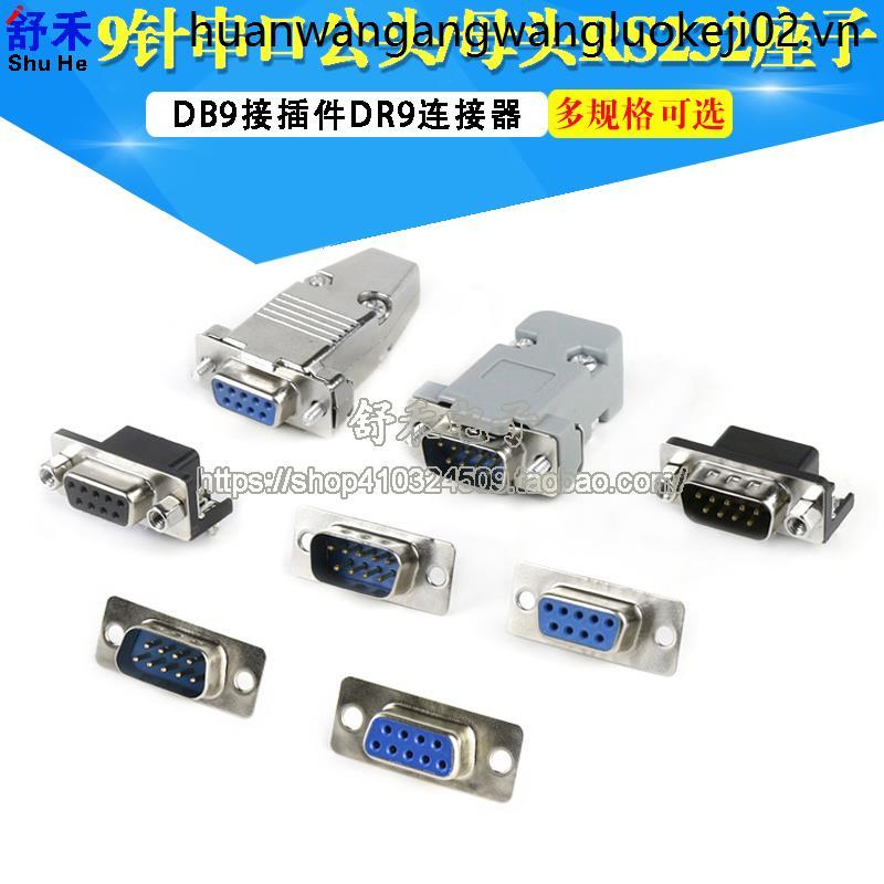 9 Chân Cổng Nối Tiếp Nam / Nữ RS232 Ổ Cắm DB9 Kết Nối DR9 Đầu Nối Dây Hàn Loại DP9 Cắm Loại