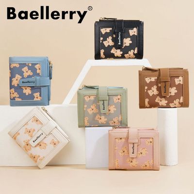 Hoạt Hình Gấu Ngọt In Ví Nữ Có Thể Gập Lại Tiện Lợi Nhiều Thẻ Ví Đựng Tiền Mặt