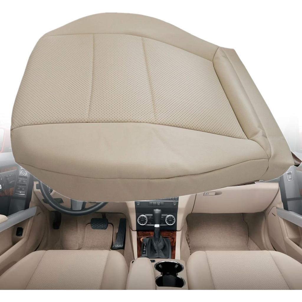 GXARTS Driver Side Bottom lower Da Thay Thế Ghế Bao Da Microfiber Tan Tương Thích Với Mercedes Benz 