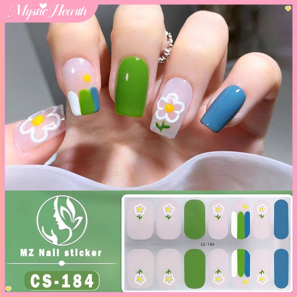 【COD】 Phim dán móng tay gel chống nước không cần nướng Cs Full Sticker phong cách Nhật Bản và Hàn Qu