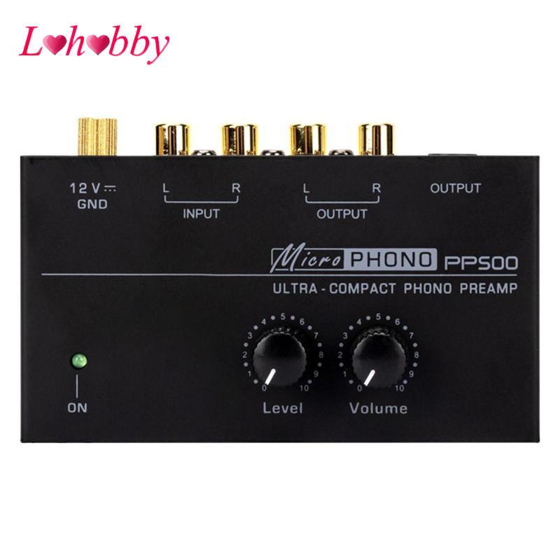 Phono Preamp Bộ khuếch đại bàn xoay Preamp Đầu vào RCA, Đầu ra RCA Nhỏ gọn DC 12V Player Preamp cho 