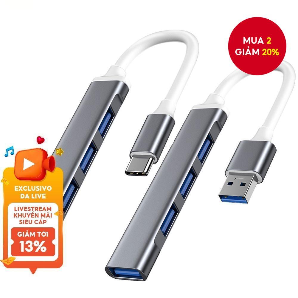 USB HUB USB3.0 Bộ chia đa năng loại C Bộ chuyển đổi 4 trong 1 cho máy tính xách tay Xiaomi Lenovo Macbook PC