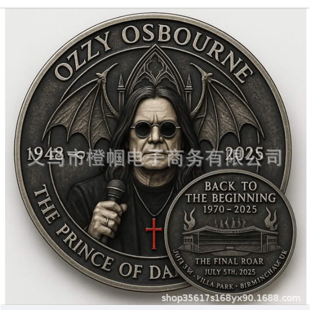 Sản phẩm mới Ozzy Osbourne Farewell Coin Oz Osbourne Farewell Coin